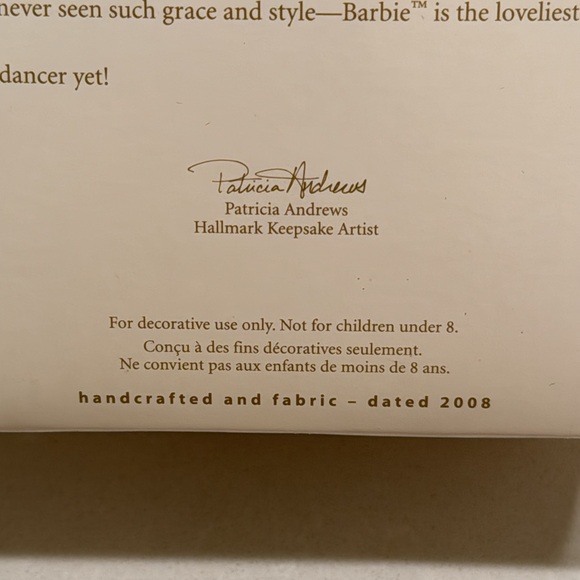 Barbie Ballerina by Hallmark 2008 - Picture 3 of 6